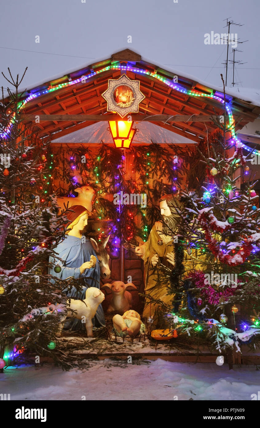 Nativity scene in Kaluga. Russia Stock Photo Alamy