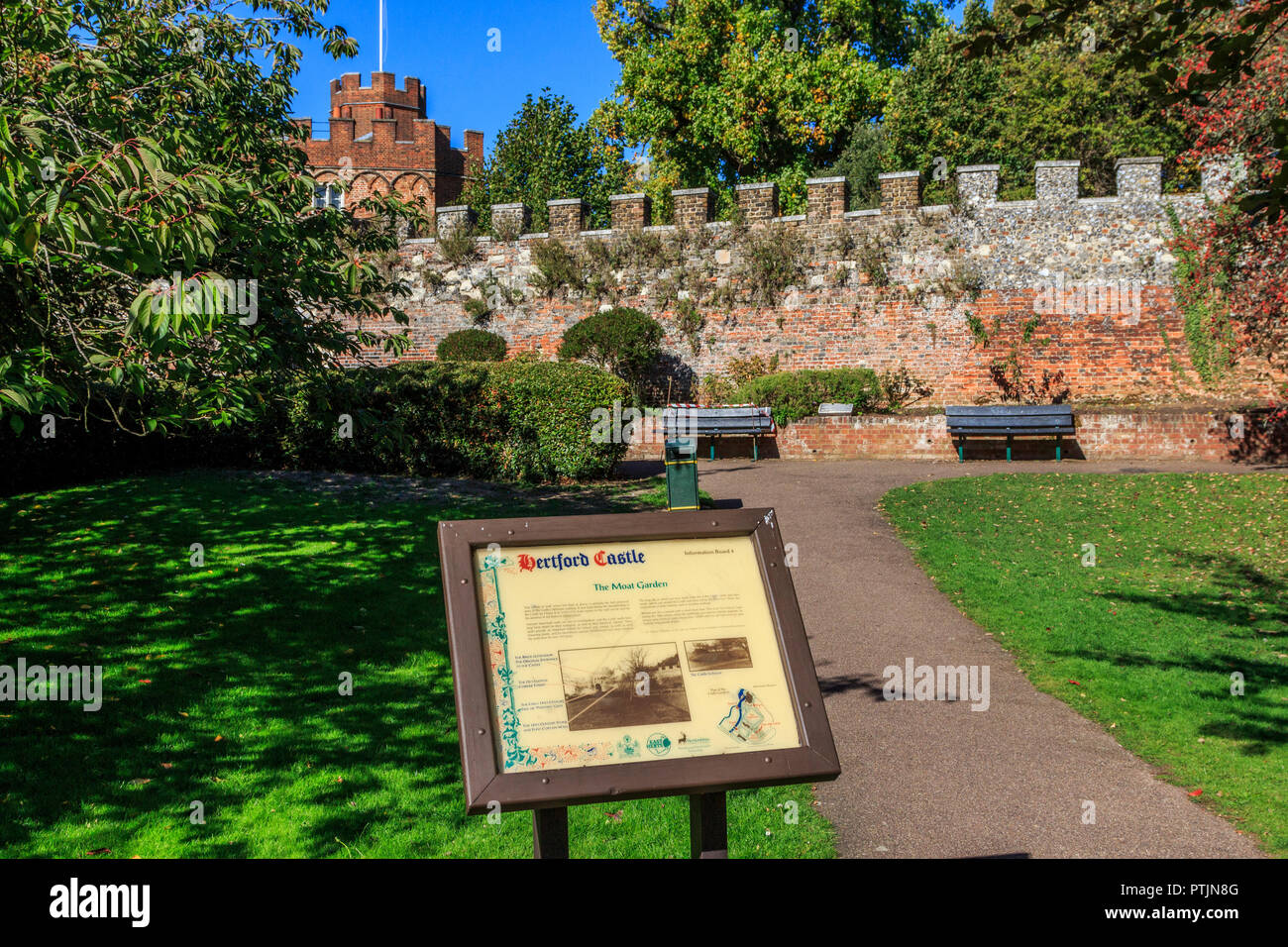 Hertford Castle, Hertford, the county town of Hertfordshire, England