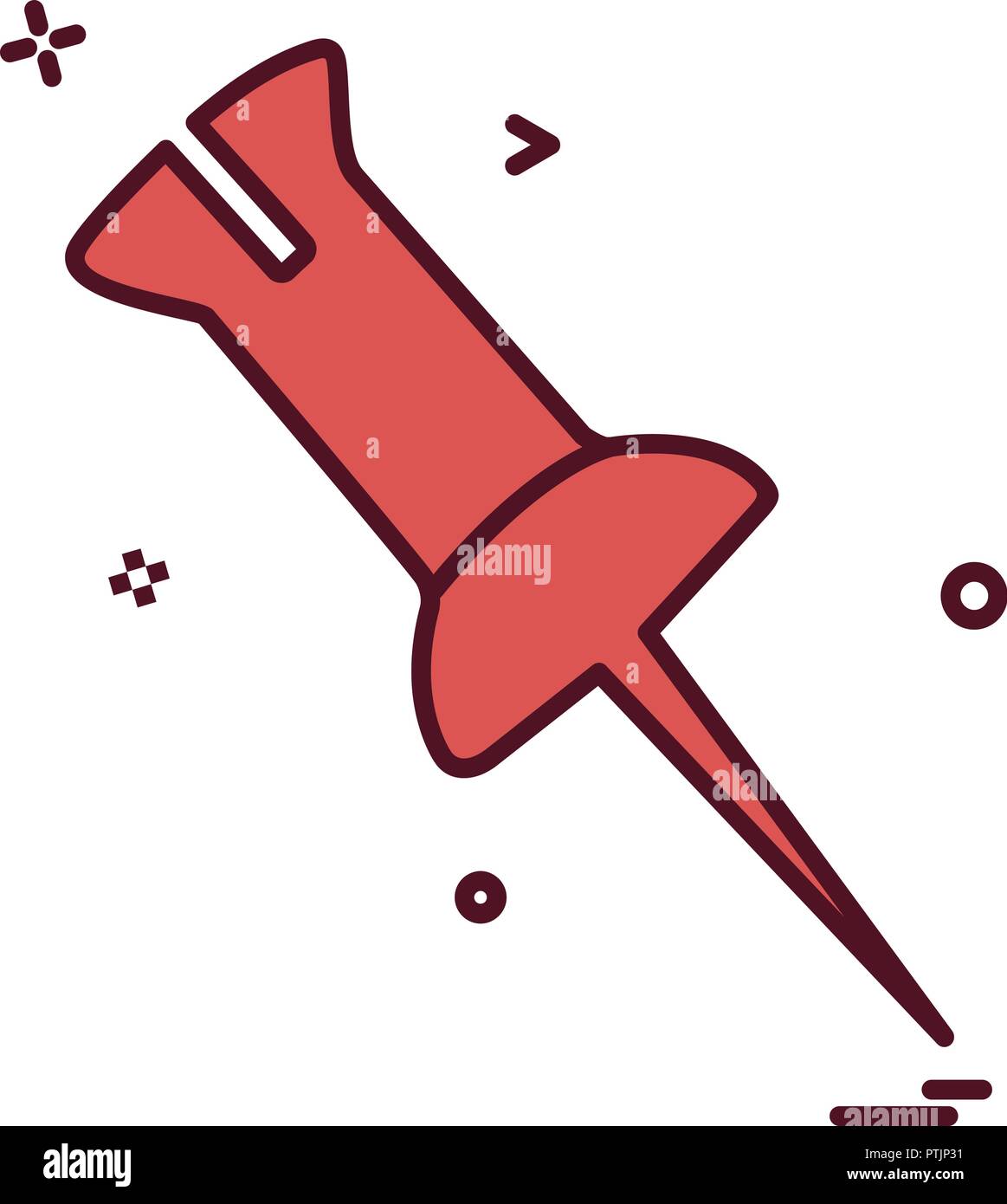 Pin icon design vector Stock Vector Image & Art - Alamy