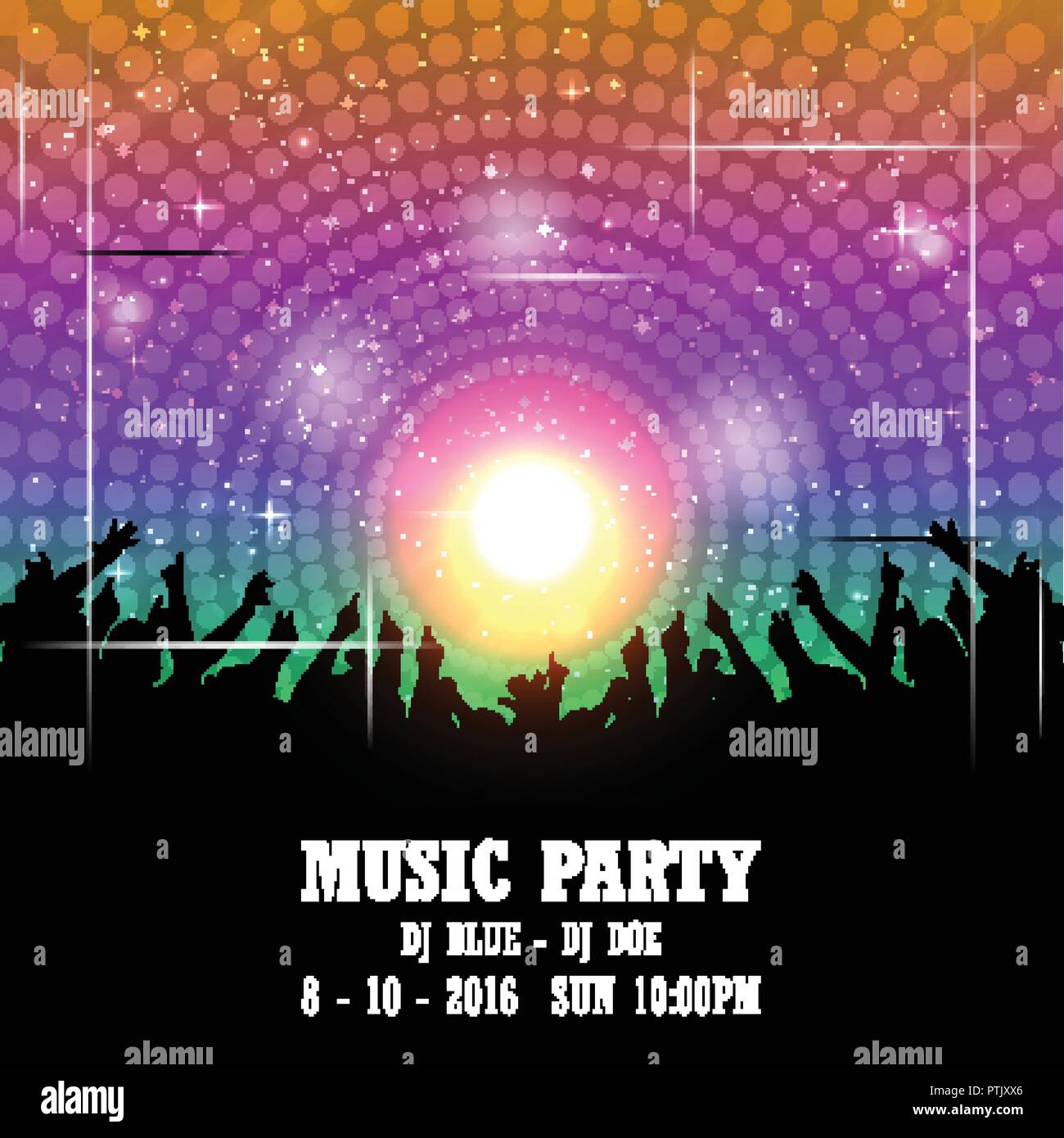 Music party invitation card design vector Stock Vector Image & Art Alamy