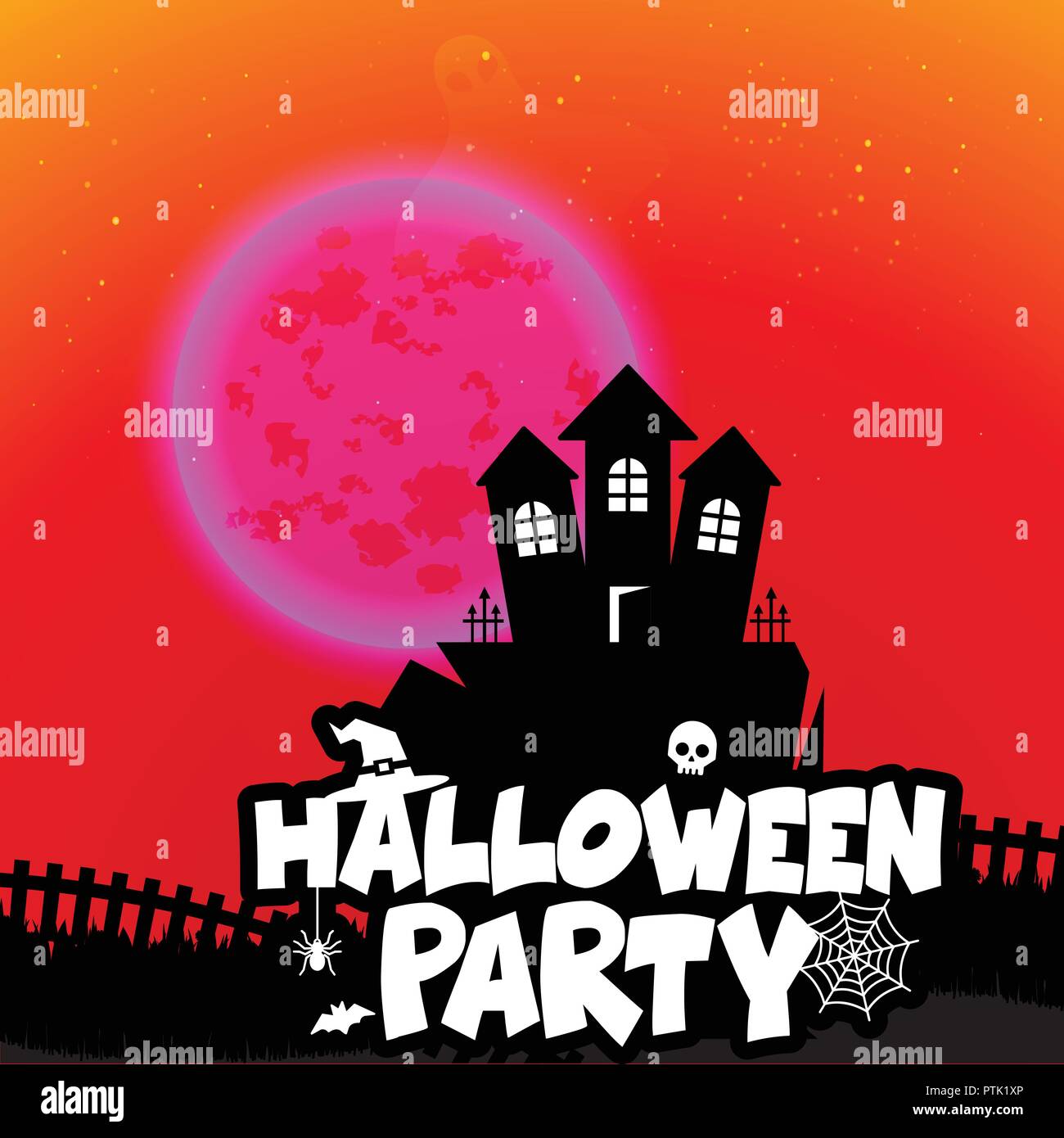 Happy Halloween scary Night background Stock Vector Image & Art - Alamy