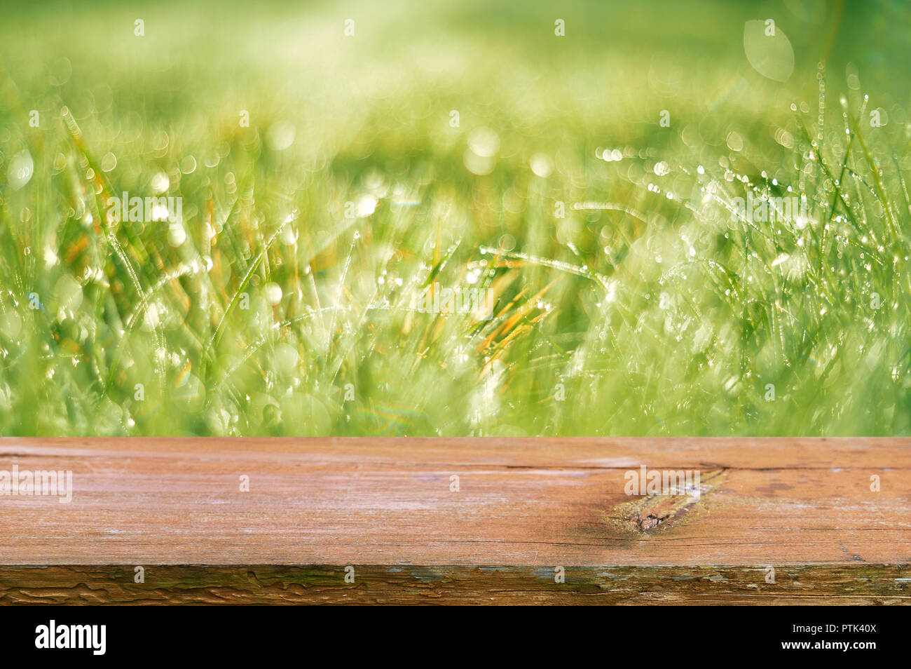 Empty table for display montages Stock Photo