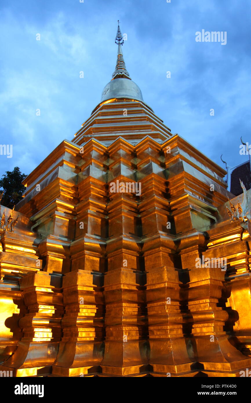A Wat, temple in Thailand whilst travelling. Stock Photo