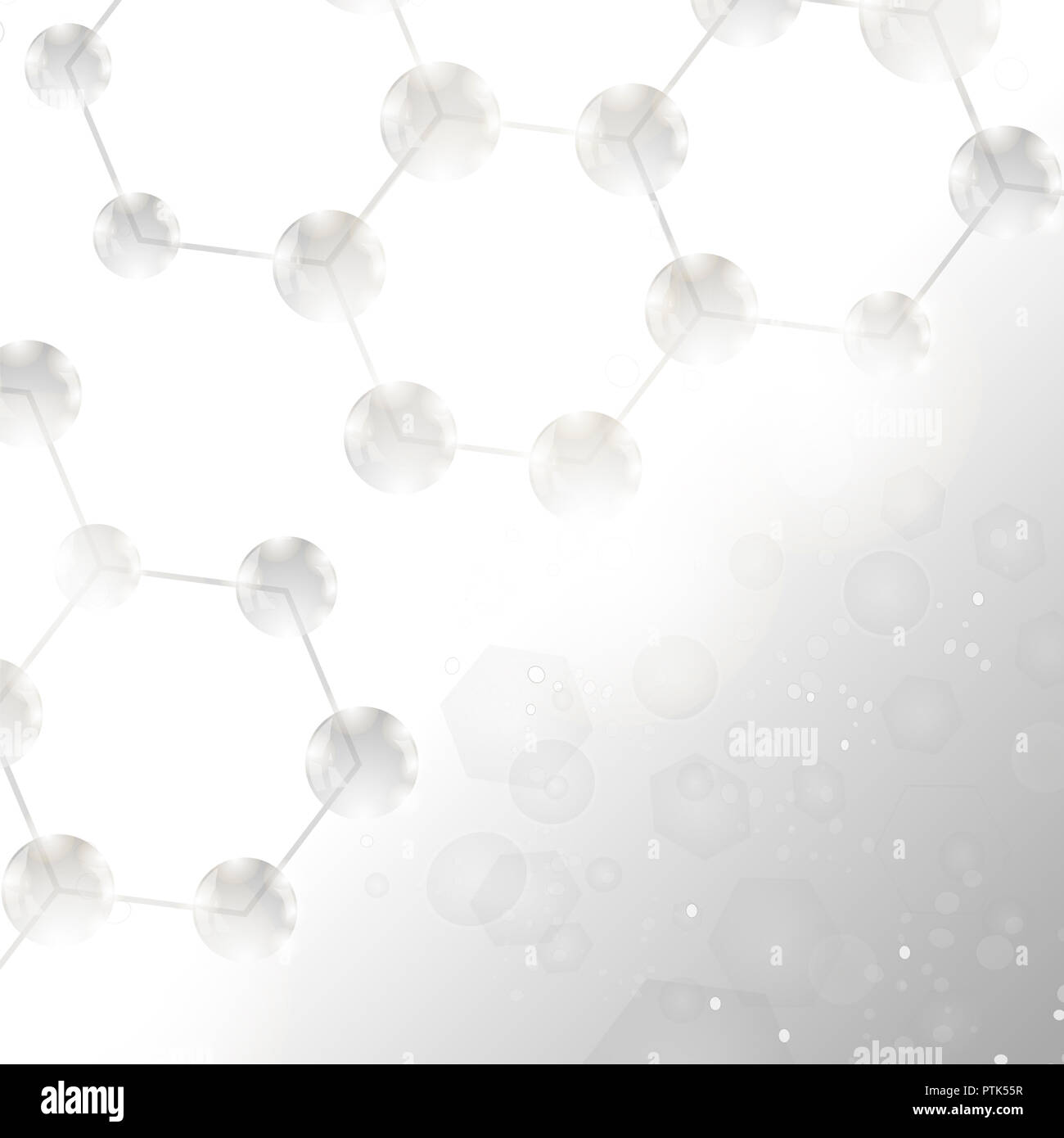 Structure Molecule and Communication. Scientific Background with Atom ...