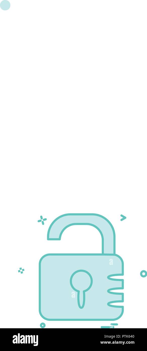 Lock icon design vector Stock Vector Image & Art - Alamy