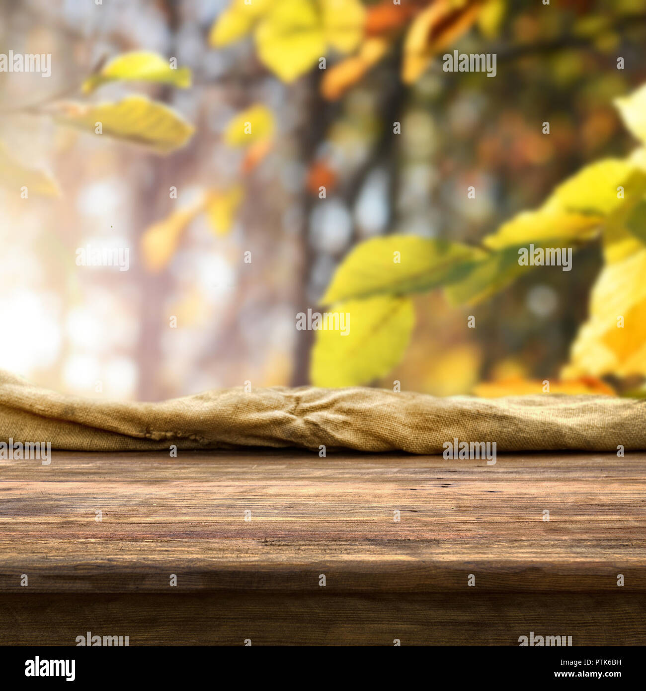 Empty table for display montages Stock Photo