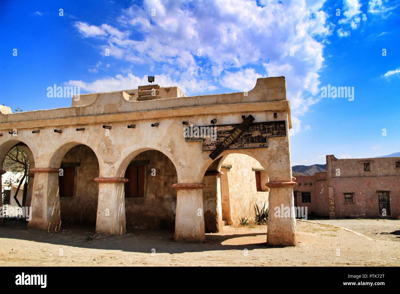 Far west old town in the Desert of Tabernas, Almeria, Spain. Stock Photo