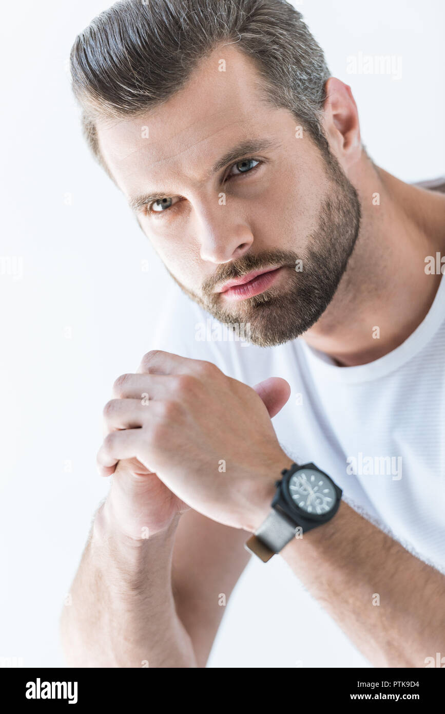 Handsome confident man isolated hi-res stock photography and images - Alamy