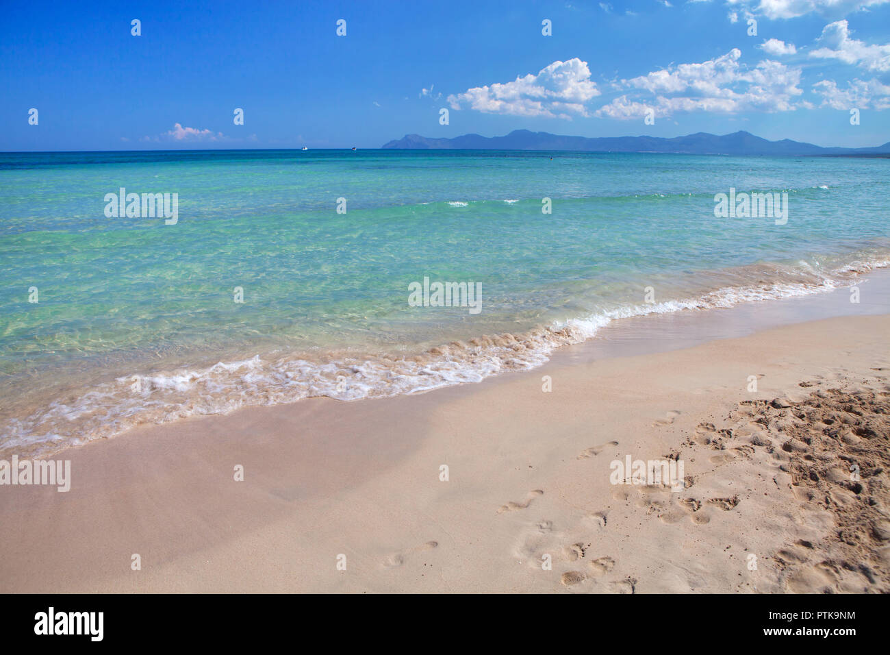 Playa De Muro Beautiful Sandy Beach In Majorca Spain Stock Photo