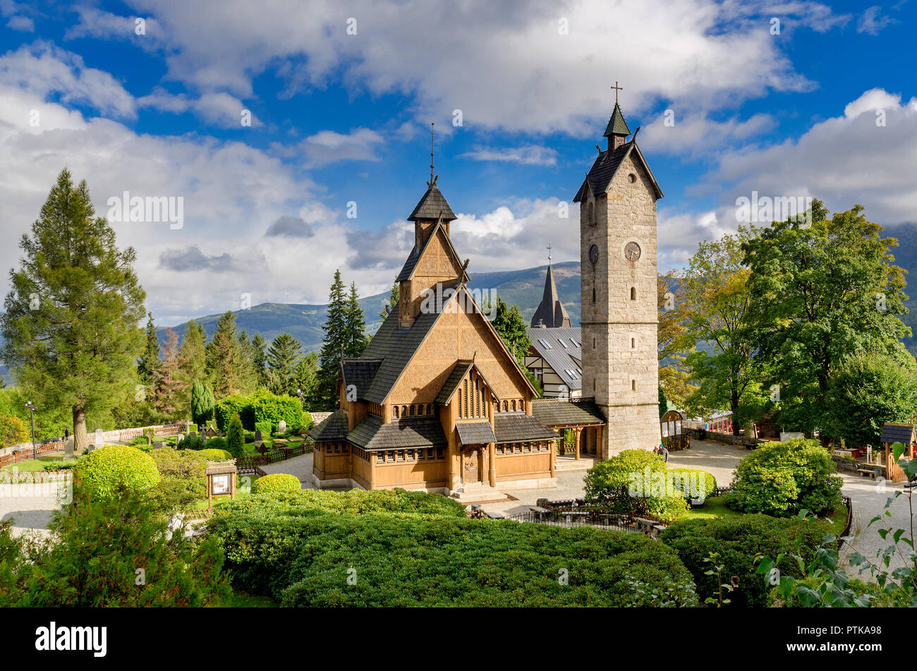 Karpacz, Lower Silesia province, Poland. Vang stave church, originally
