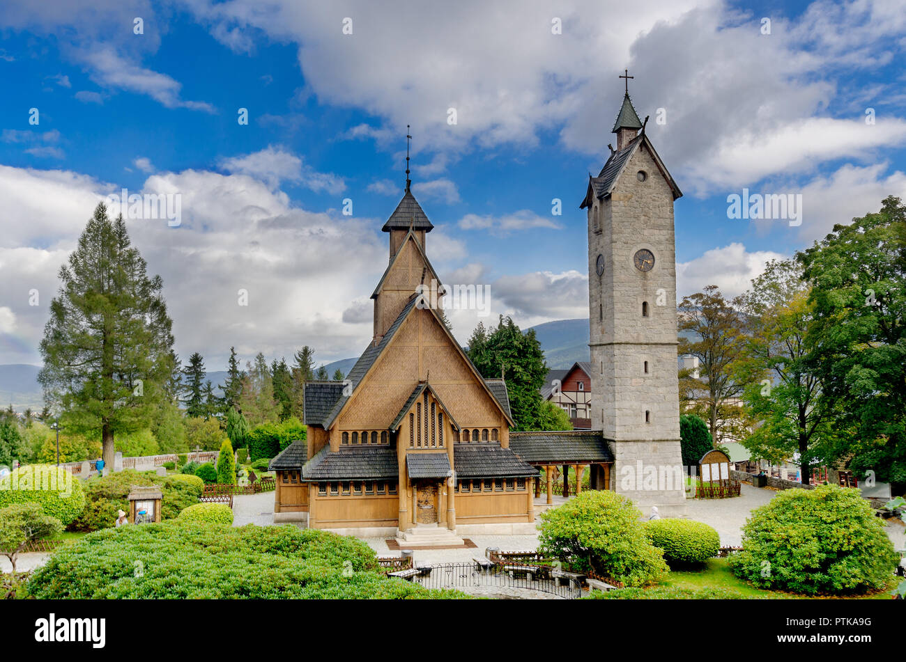 Karpacz, Lower Silesia province, Poland. Vang stave church, originally