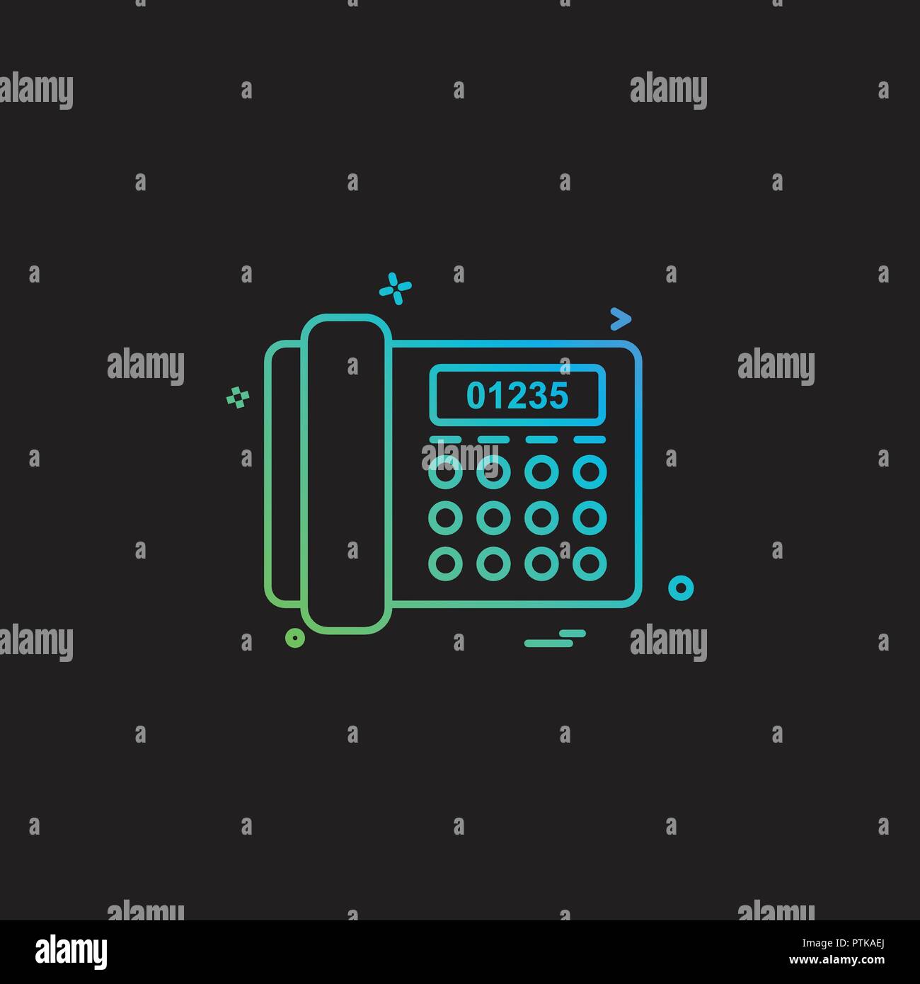 Telephone icon design vector Stock Vector Image & Art - Alamy
