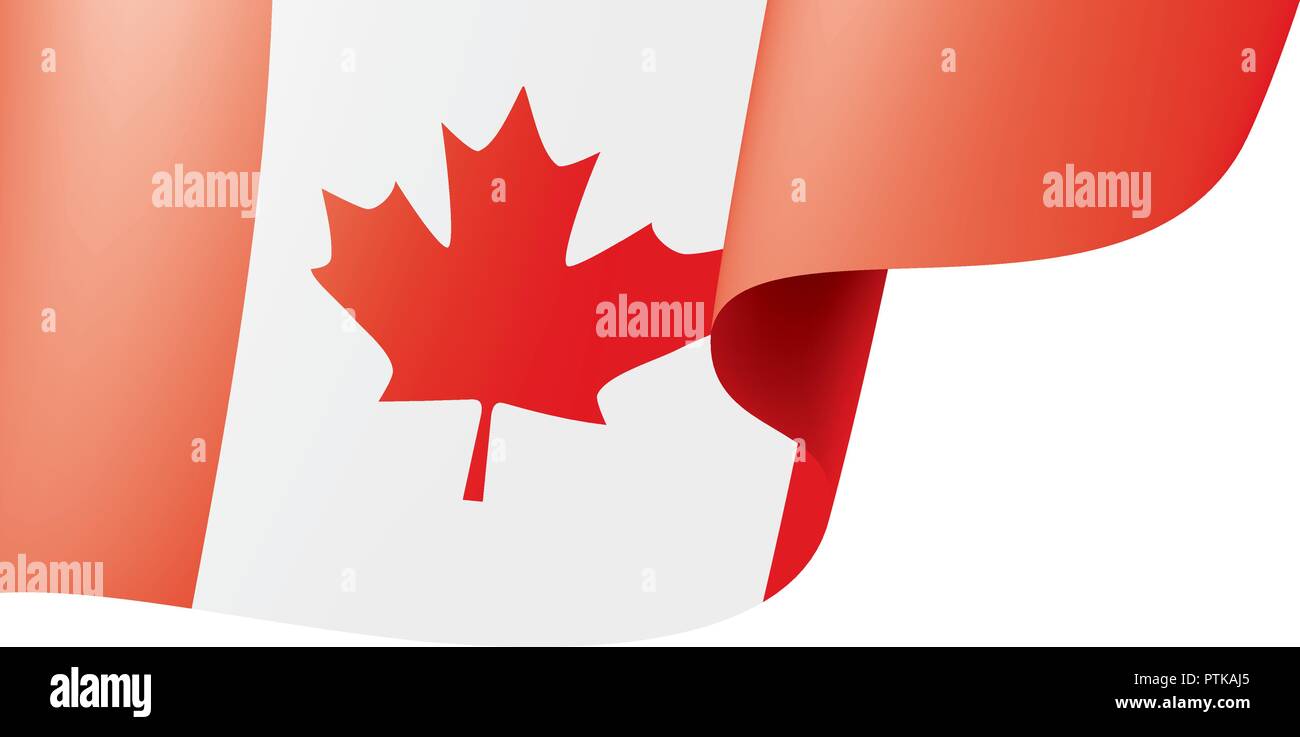 Canada flag, vector illustration on a white background Stock Vector ...