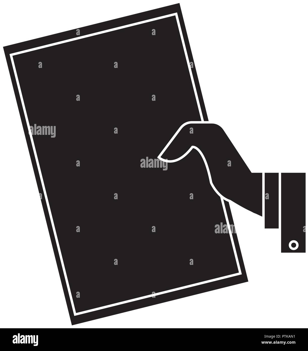 hand with paper Stock Vector
