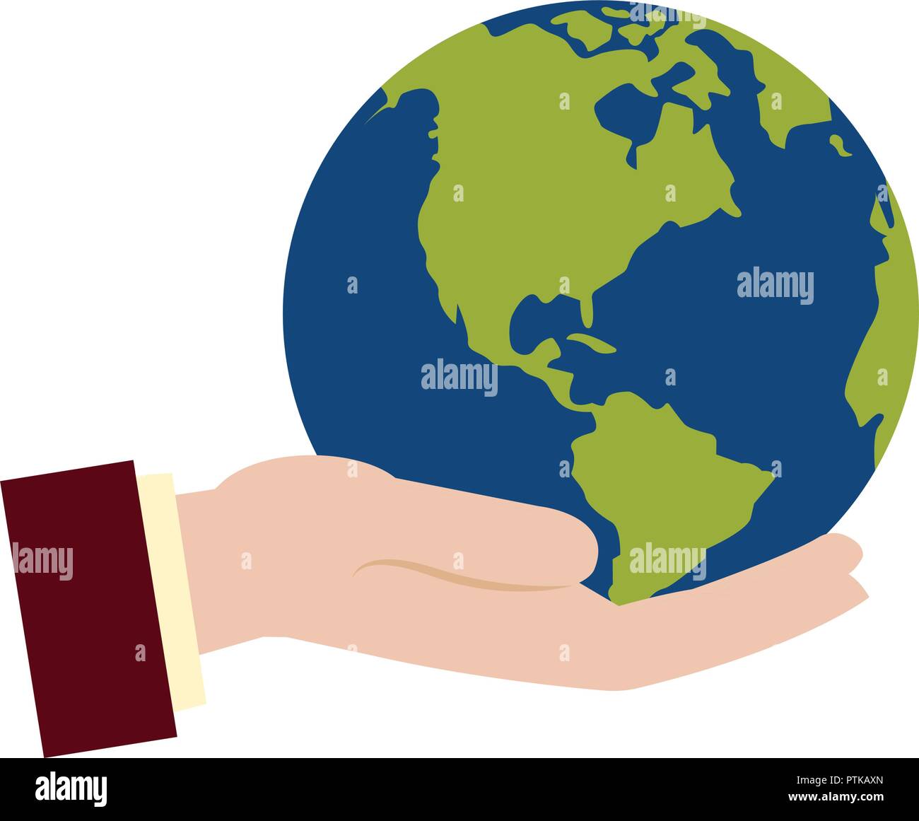 Handing the world Stock Vector Image & Art - Alamy