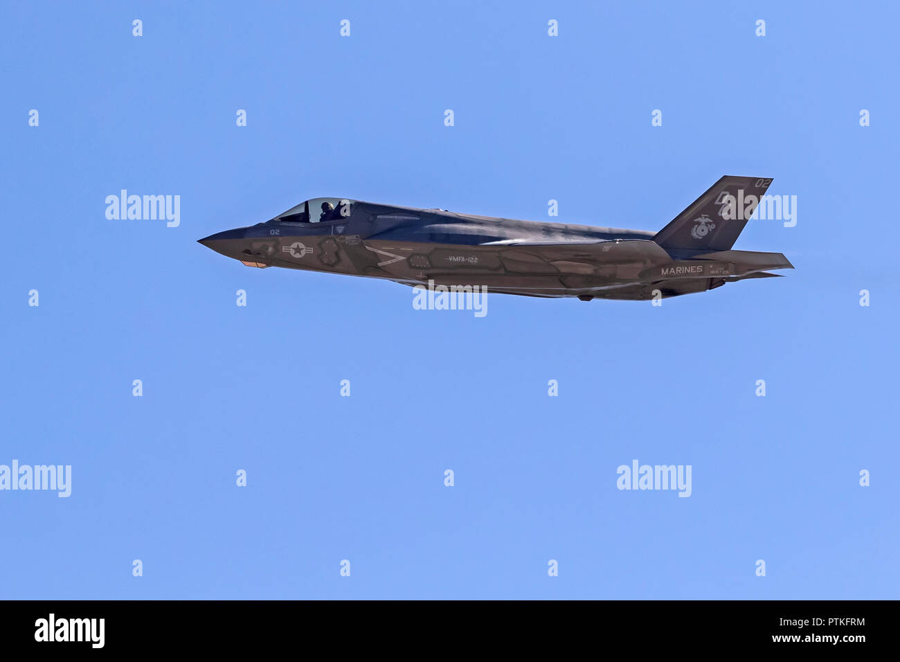 Airplane F-35 Lightning jet fighter Stock Photo