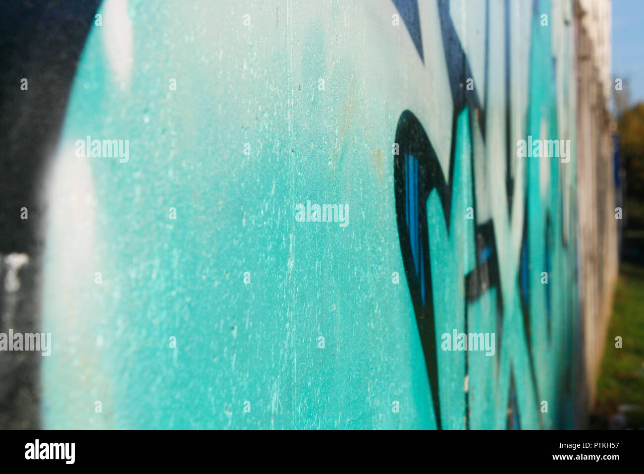 Graffity On Skate Park Wall Stock Photo Alamy