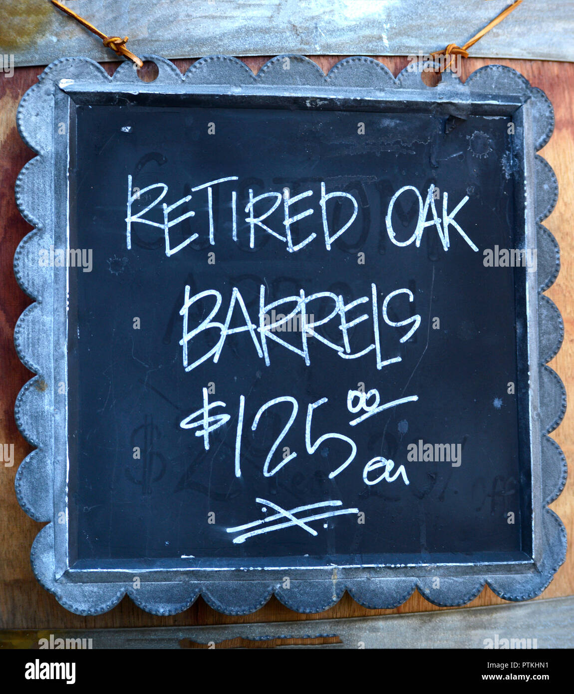 Used oak wine barrels for sale at Castello di Amorosa winery, housed in