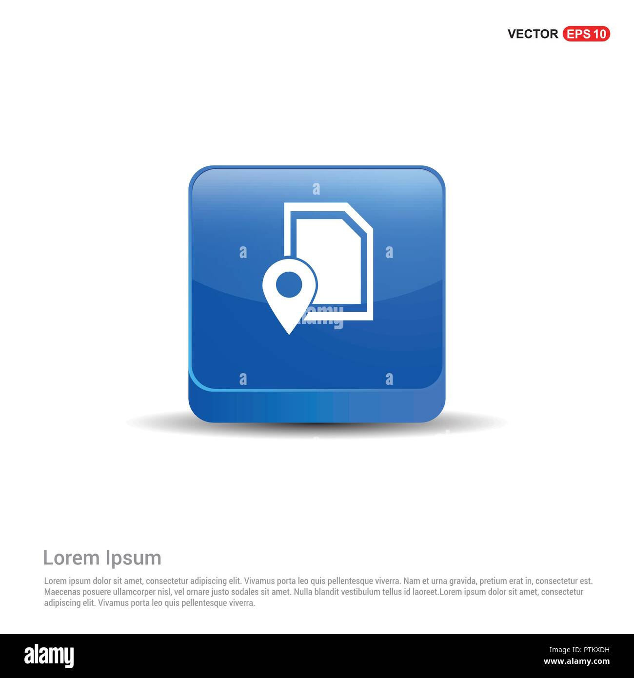 map icon - 3d Blue Button Stock Vector Image & Art - Alamy