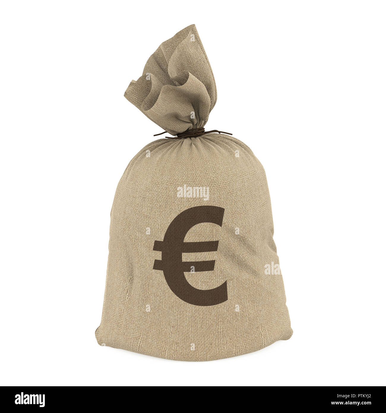 Money Bag with Euro Currency Sign Isolated Stock Photo - Alamy
