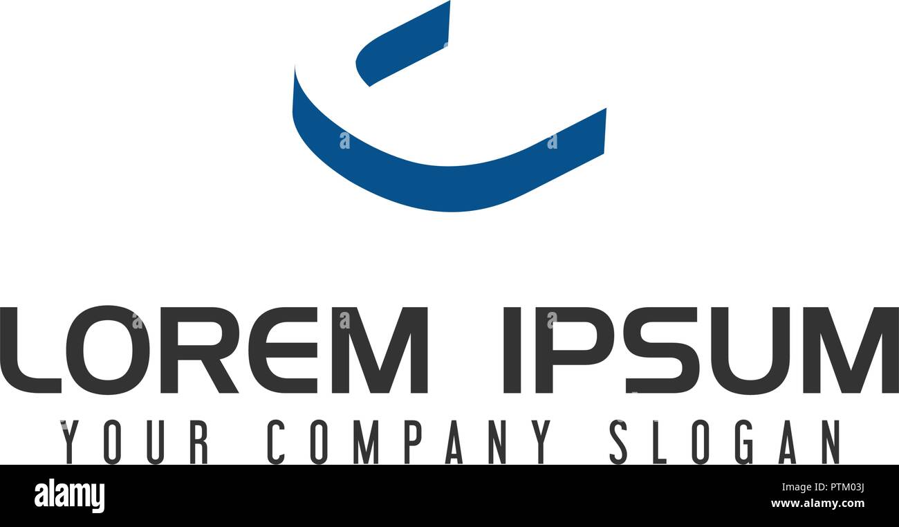 Letter C Negative Space Logo Design Concept Template Stock Vector Image Art Alamy