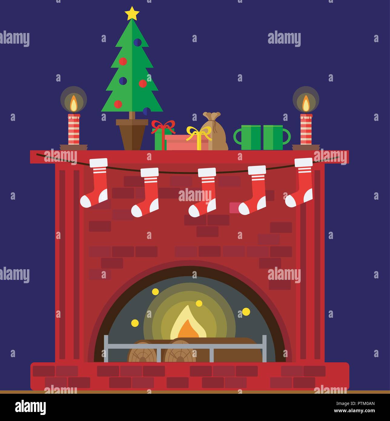 Christmas fireplace room interior in colorful cartoon flat style. Christmas tree, gifts, decoration, fireplace. Vector illustration Stock Vector Image & Art - Alamy Christmas fireplace room interior in colorful cartoon flat style. Christmas tree, gifts, decoration, fireplace. Vector illustration Stock Vector Image & Art - Alamy