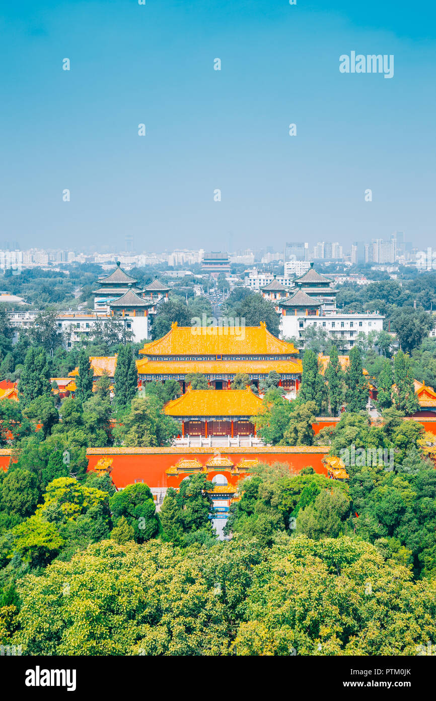 Forbidden City view from Jingshan Park in Beijing, China Stock Photo