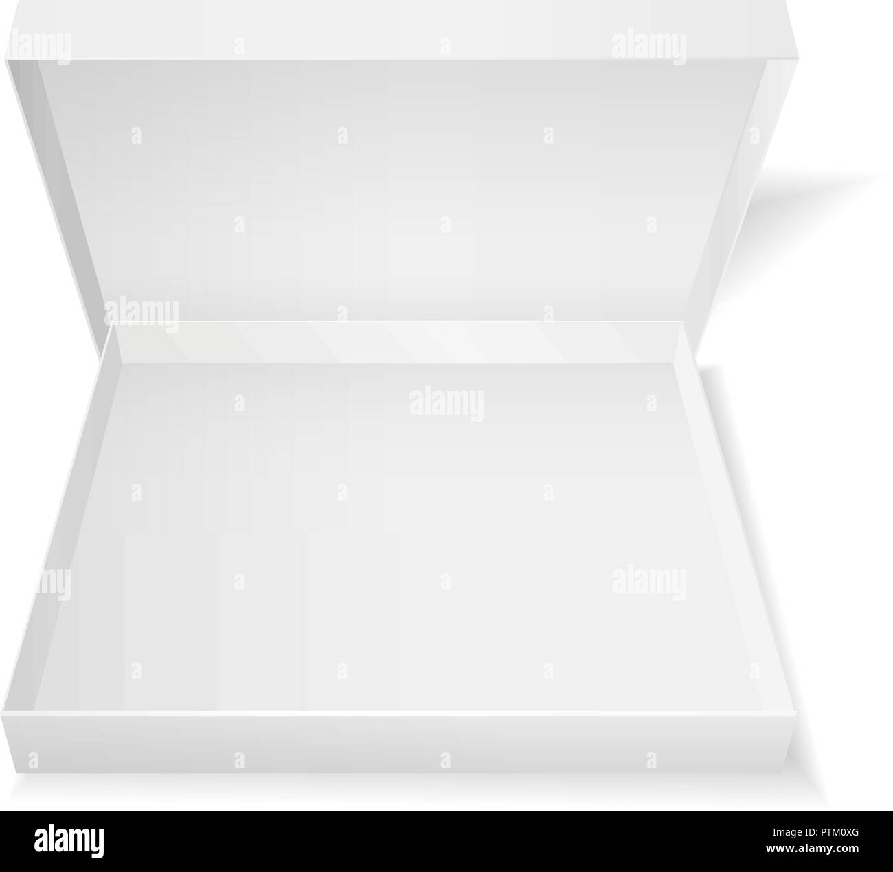 Open white pizza box Stock Vector