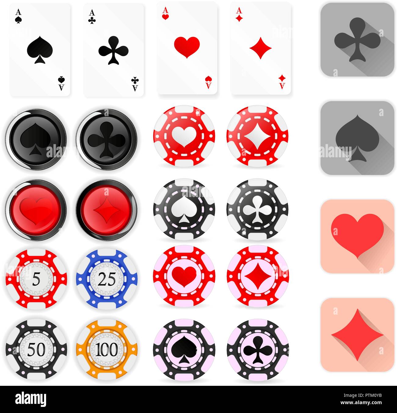 Casino chips Stock Vector