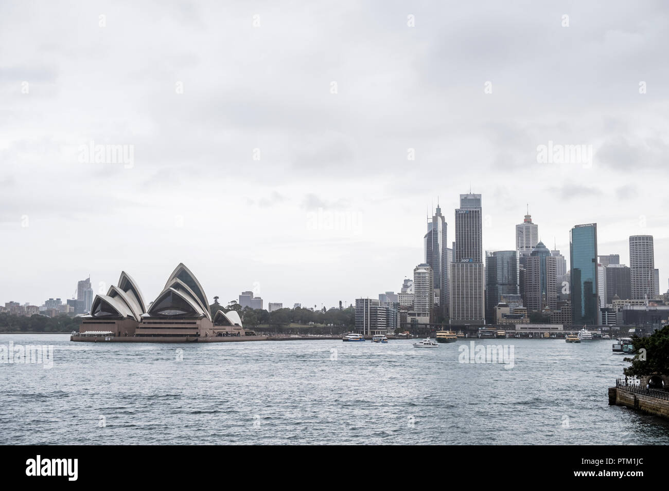 A view towards the Sydney skyline. Stock Photo