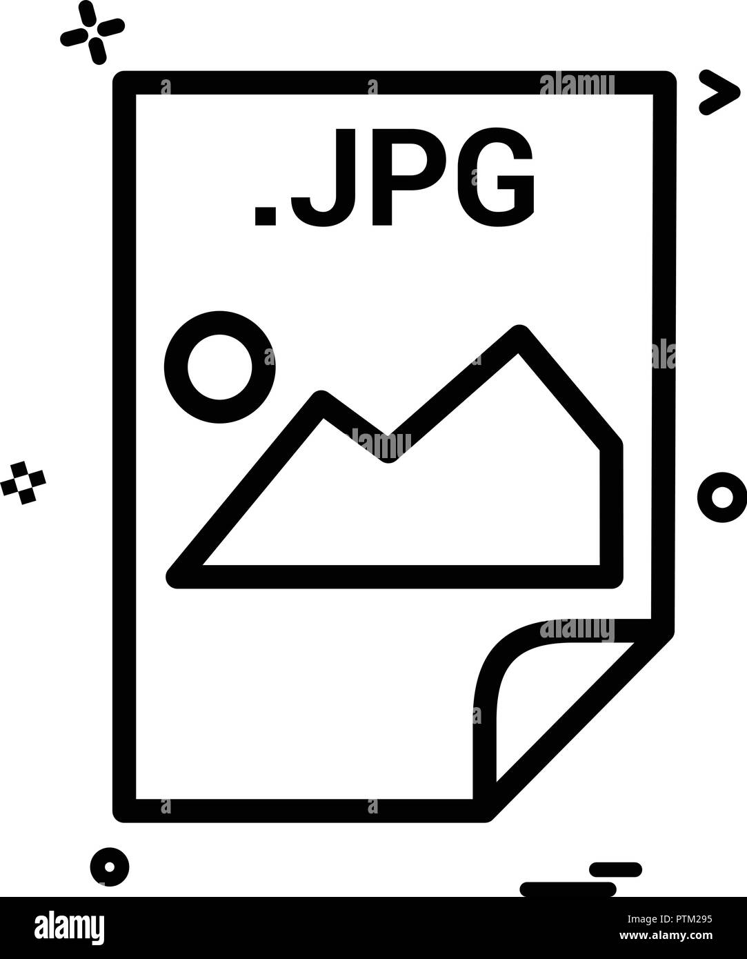 JPG application download file files format icon vector design Stock ...