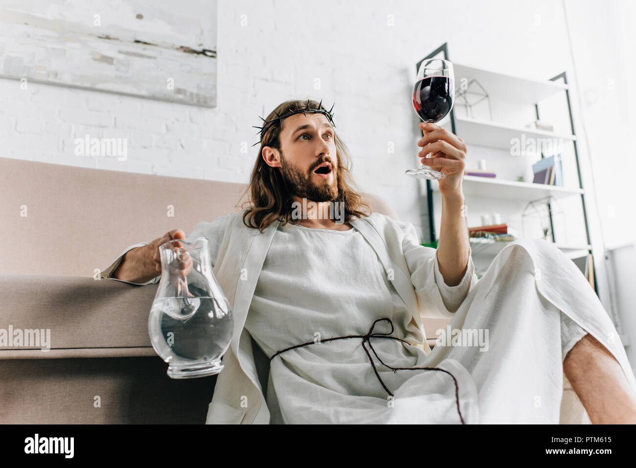jesus wine glass