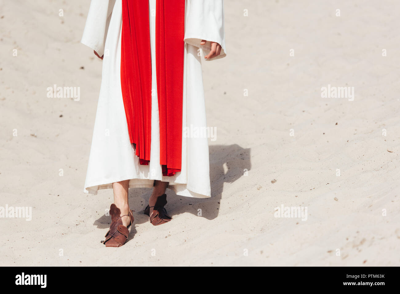 Red jesus shop sandals