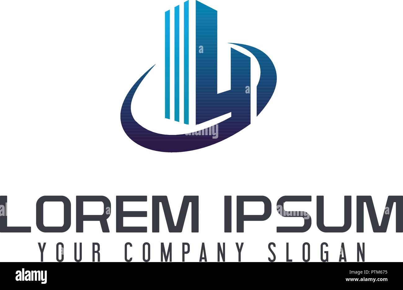 letter y construction building logo design concept template Stock