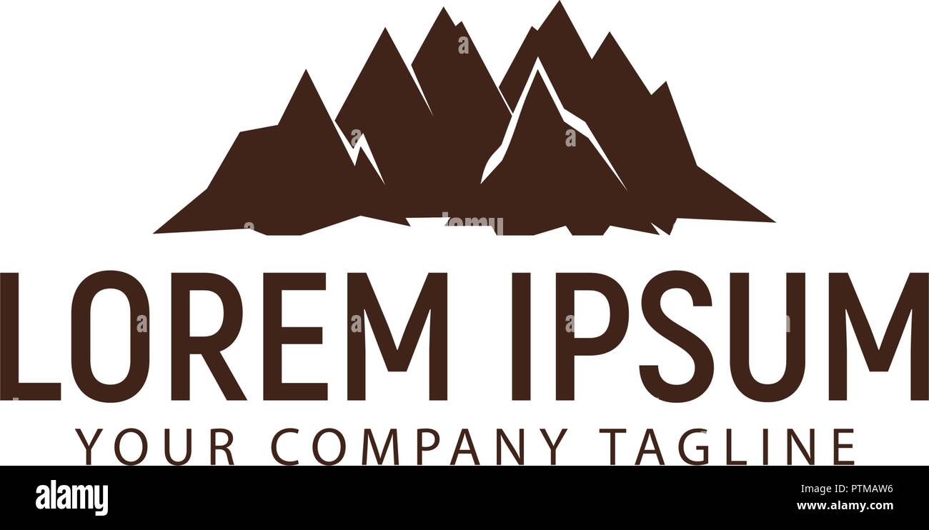 mountain logo design concept template Stock Vector