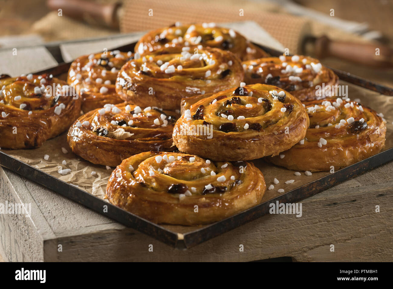 Pains aux raisins. French pastries. Food France Stock Photo Alamy