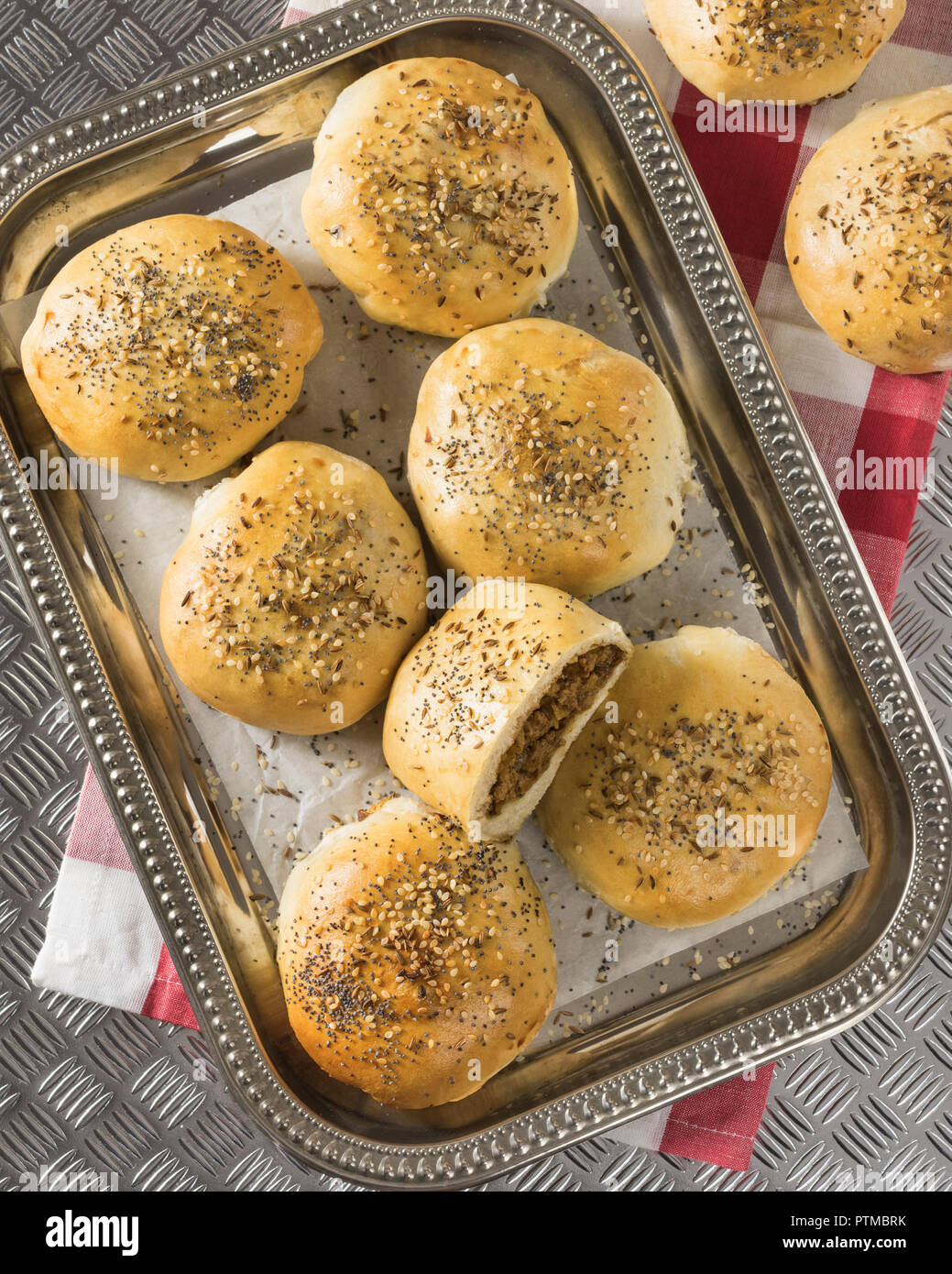 Bierocks. Meat and cabbage stuffed buns. Germany Food Stock Photo Alamy