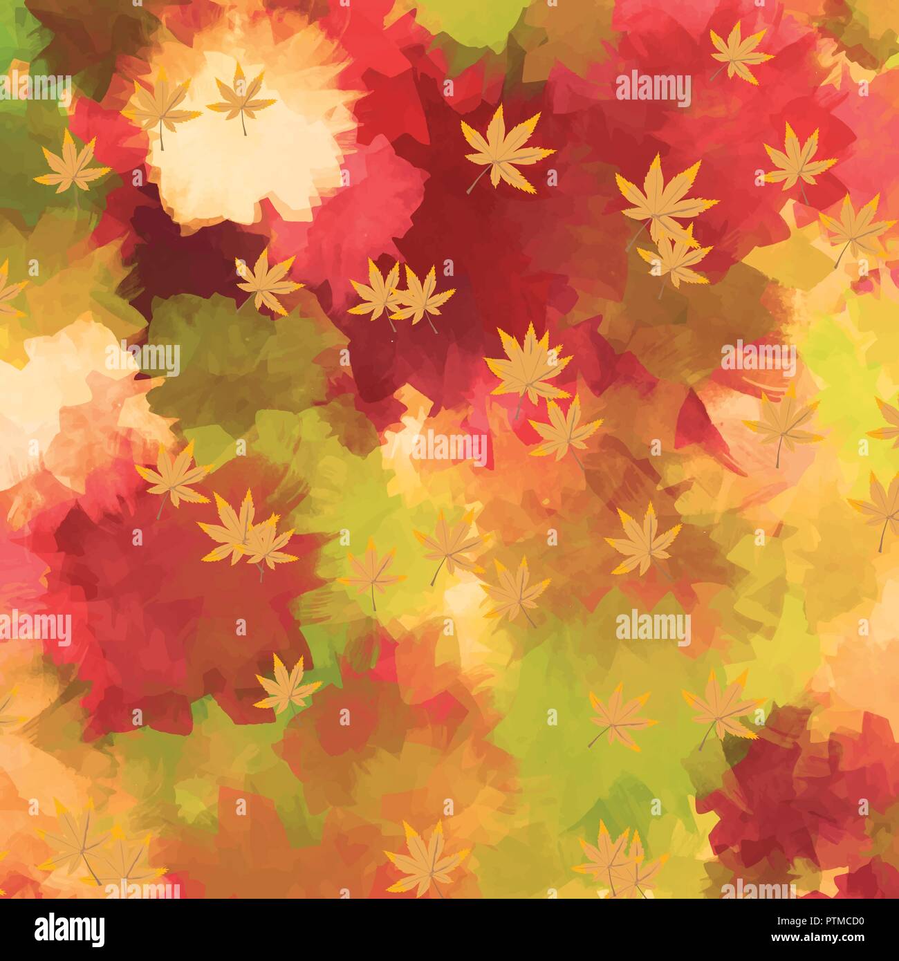 water color autum background Stock Vector