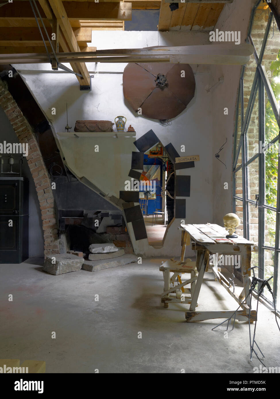 Interior of studio atelier of an artist Stock Photo Alamy