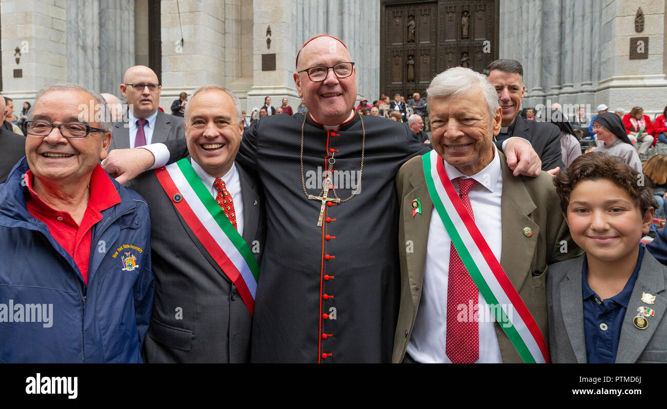 Thomas Di Napoli, Cardinal Timothy Dolan, Peter Vallone Sr attend