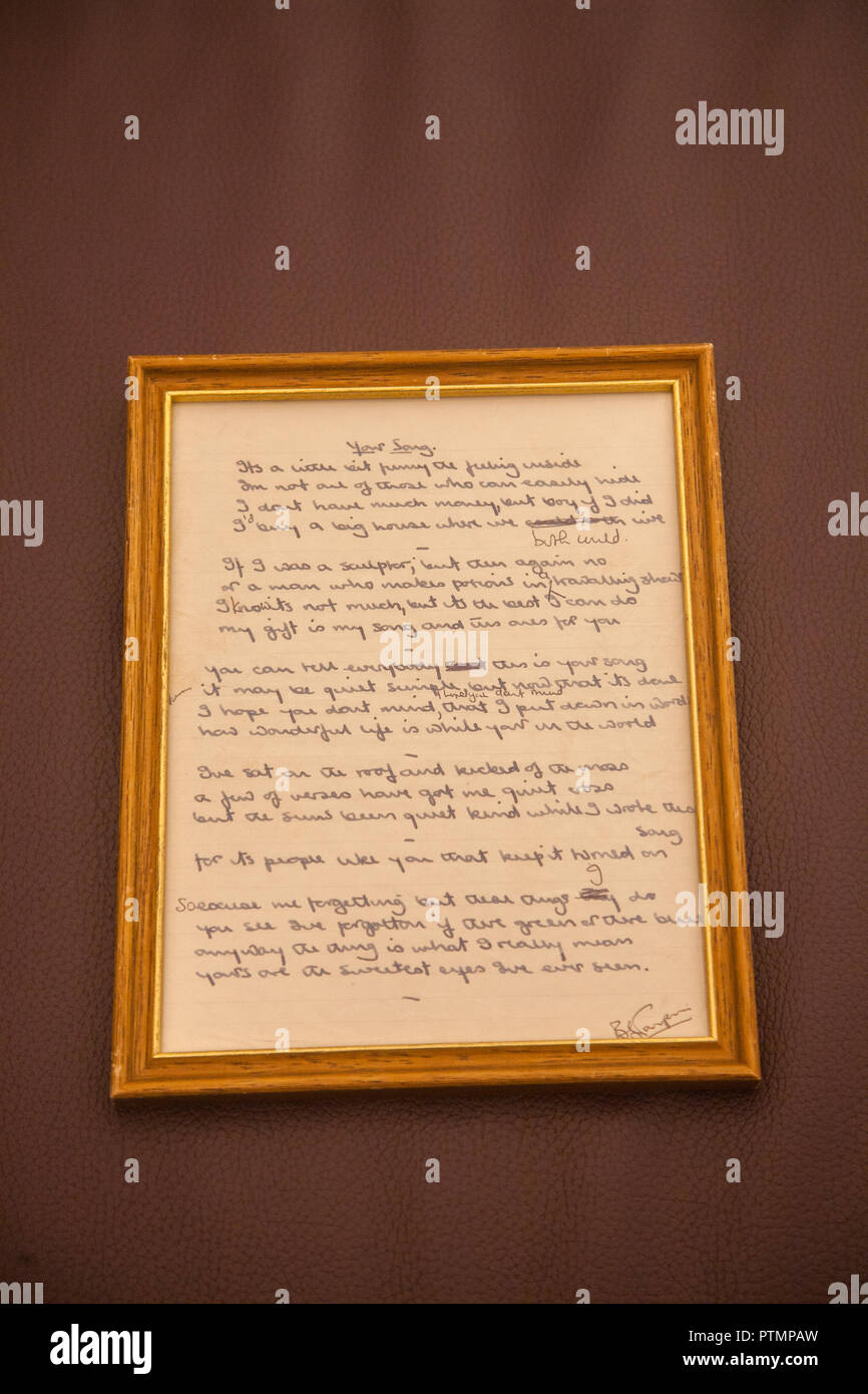 handwritten lyrics