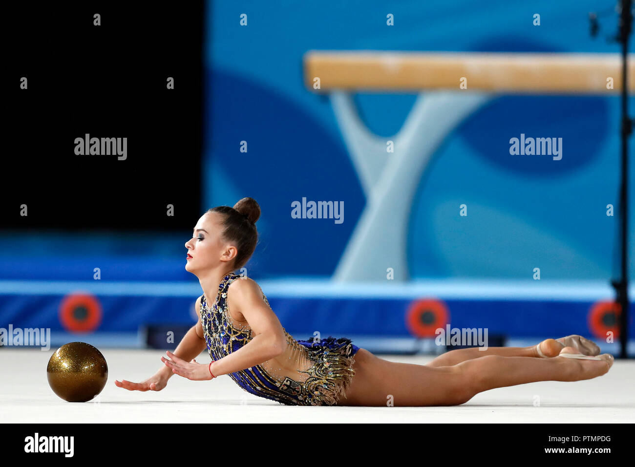 Buenos Aires, Argentina. 09th Oct, 2018. Olympia: III Olympic Summer Youth Games. Rotaermel Lilly from Germany takes part in the individual competition of rhythmic gymnastics at the Olympic Youth Games. Credit: Gustavo Ortiz/dpa/Alamy Live News Stock Photo