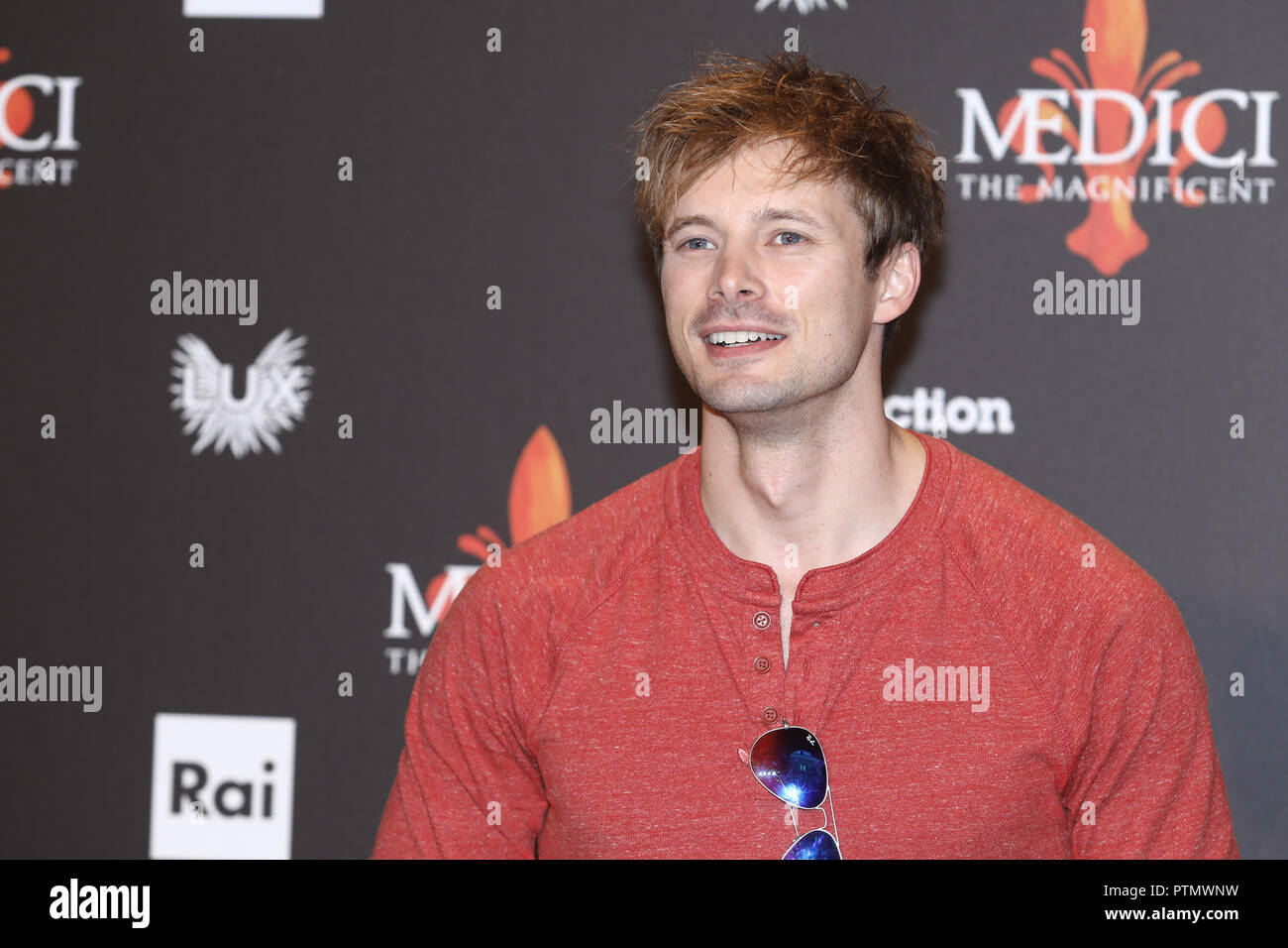 Florence, Palazzo Medici Riccardi, photocall tv series 'Medici - The Magnificent'. In the picture: Bradley James Stock Photo
