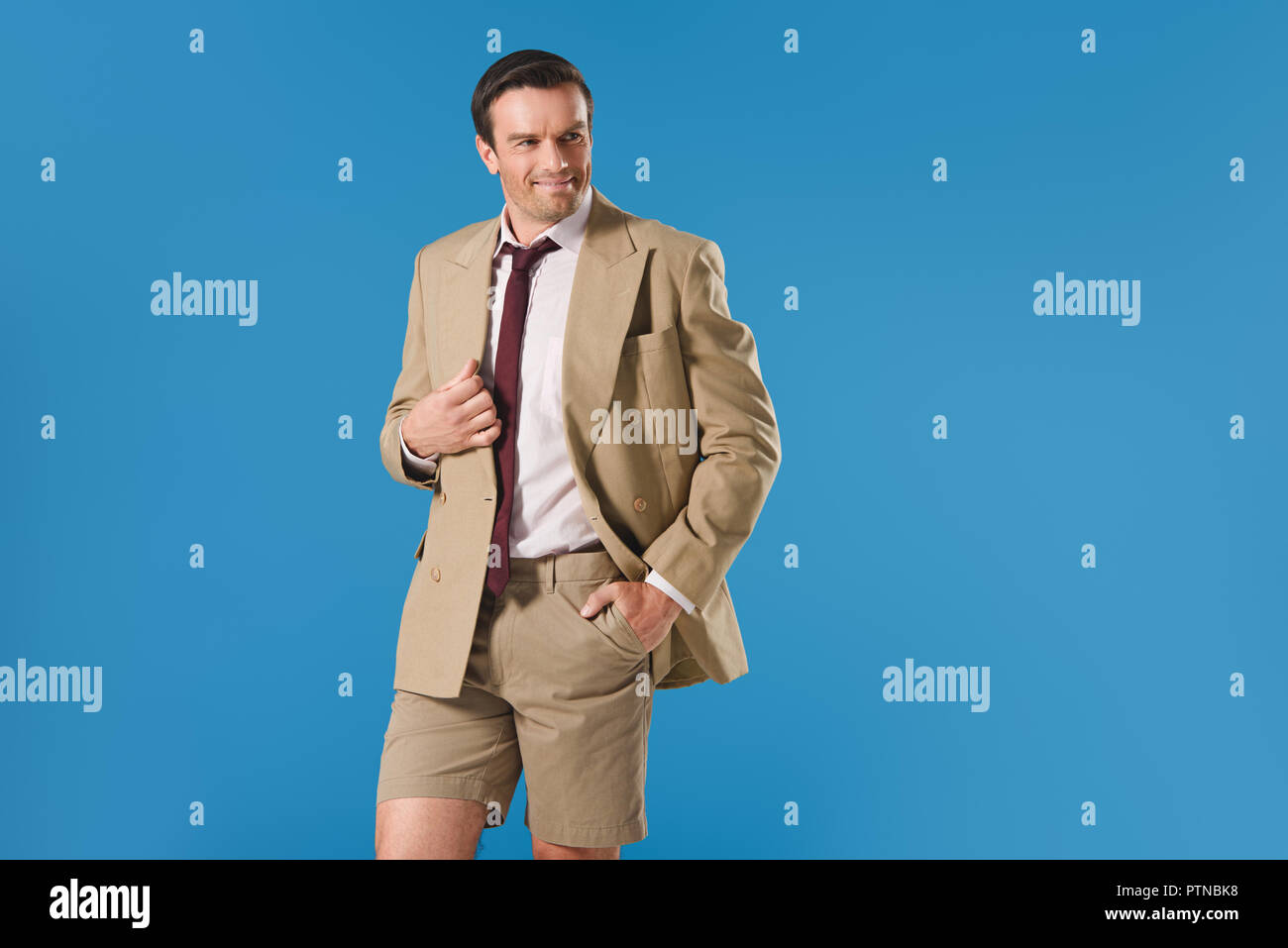 suit jacket and shorts