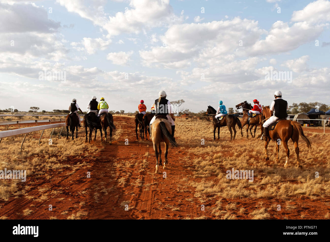 The 97th running of the annual bush races at Landor,,1000km north of Perth, Australia. Stock Photo