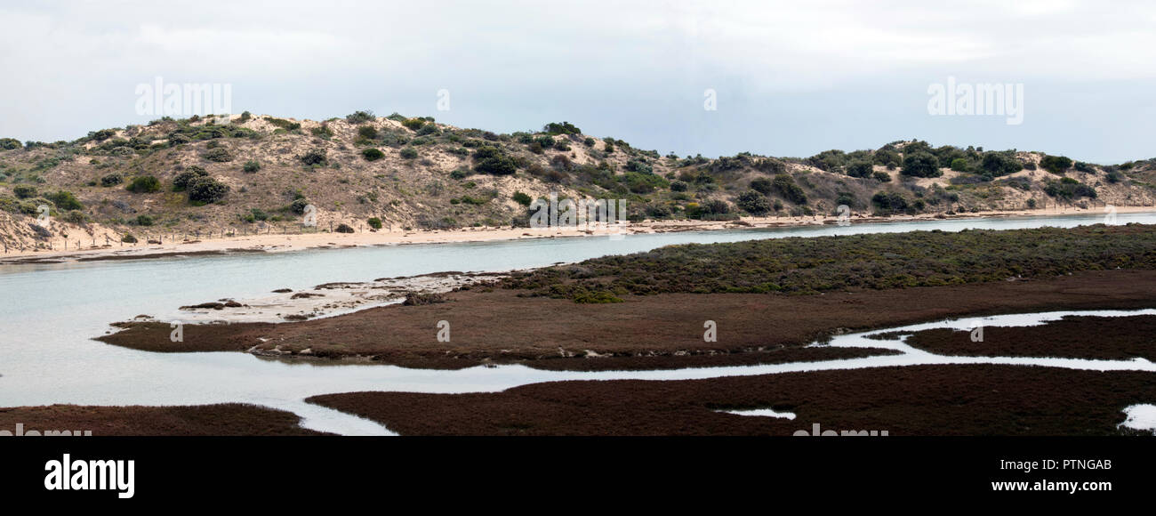 the scene is by the Onkaparinga River at Port Noarlunga South Stock Photo