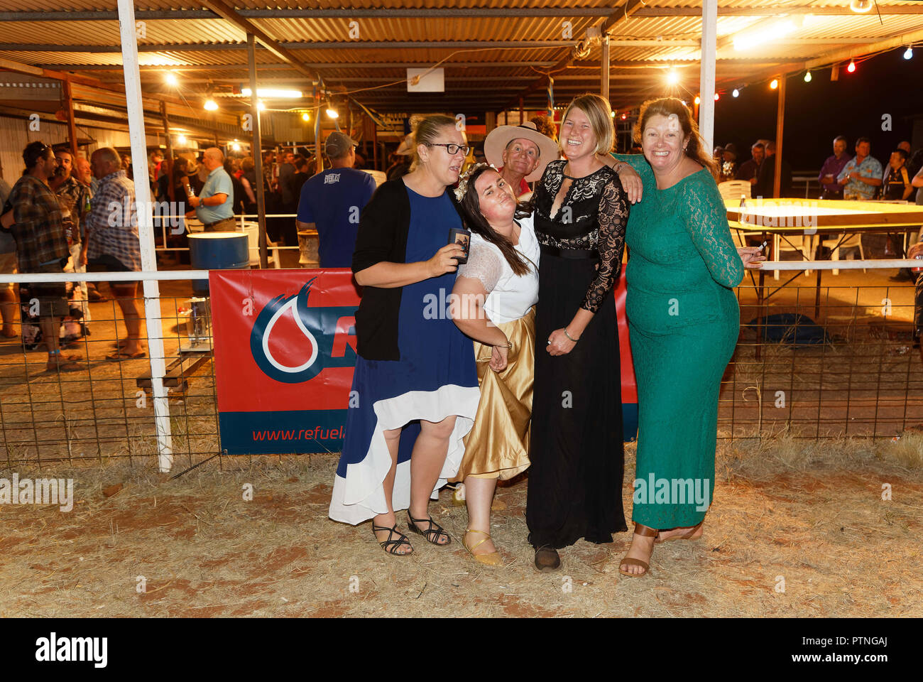 Attendees at the Outback Ball, a side event to the horse races at