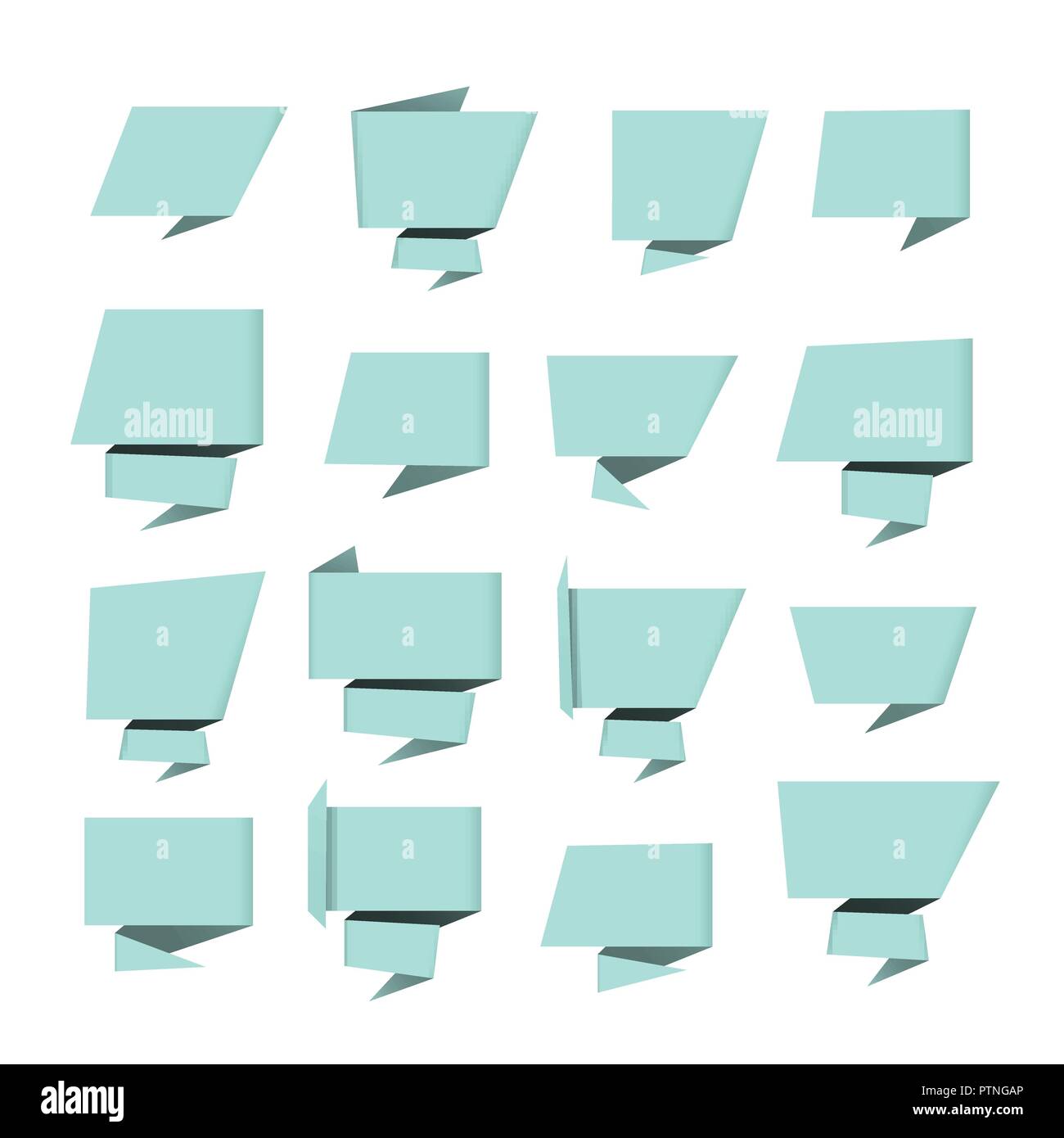 Bubble speech blue. Vector illustration. Set of icons Stock Vector ...