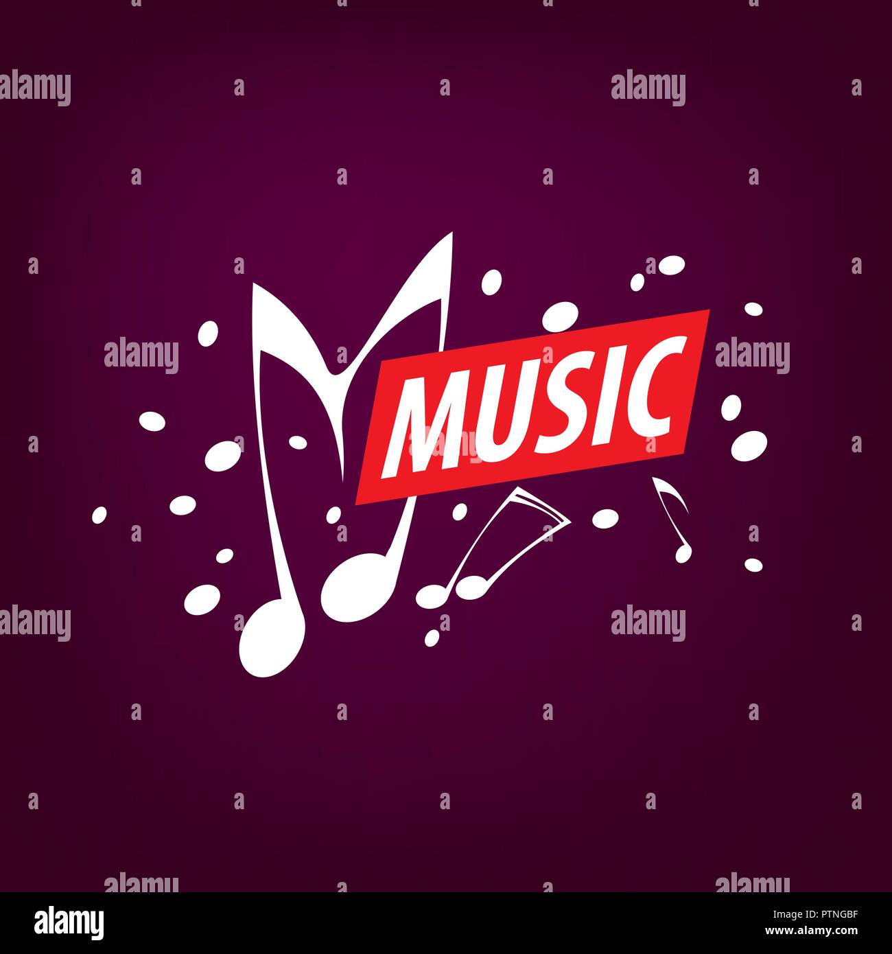 Vector sign music. Illustration of musical notes.. Stock Vector