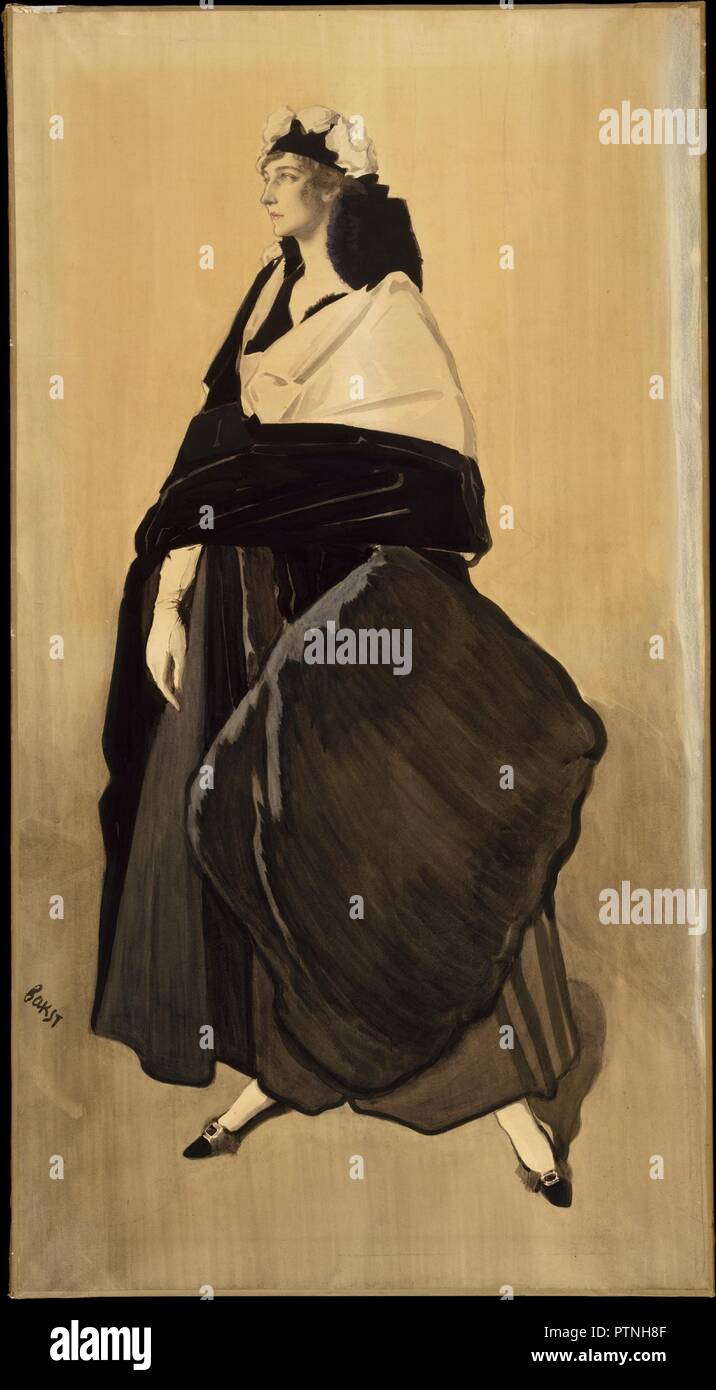Mme Ida Rubinstein. Artist: Léon Bakst (Russian, Grodno 1866-1924 Paris). Dimensions: 50 1/2 x 27 1/4 in. (128.3 x 69.2 cm). Date: 1917. Museum: Metropolitan Museum of Art, New York, USA. Stock Photo